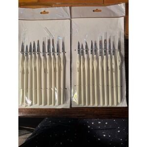 WLOT 20pc Art Fine Detail Paint Brush Set for Acrylic Watercolor Oil Miniature